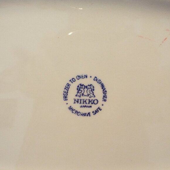 Nikko Japan HAPPY HOLIDAYS Oval Serving Platter 14 1/4 EUC - Picture 4 of 4